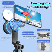Supporto magnetico estensibile per telefono K14 da 1,7 m con telecomando, asta per selfie e treppiede., K14