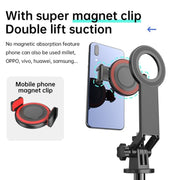 Supporto magnetico estensibile per telefono K14 da 1,7 m con telecomando, asta per selfie e treppiede., K14