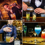 Set da cocktail in acciaio inox: shaker da 750 ml e accessori per cocktail., 7-Piece Set