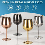 Calice da champagne con stelo in acciaio inox da 530 ml