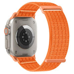 Cinturino per orologio in due sezioni in nylon intrecciato traspirante con chiusura a strappo., For Apple Watch 46mm / 49mm / 45mm / 44mm