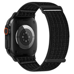 Cinturino per orologio in due sezioni in nylon intrecciato traspirante con chiusura a strappo., For Apple Watch 46mm / 49mm / 45mm / 44mm