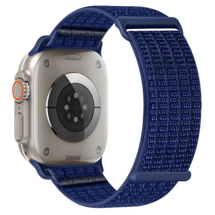 Cinturino per orologio in due sezioni in nylon intrecciato traspirante con chiusura a strappo., For Apple Watch 46mm / 49mm / 45mm / 44mm