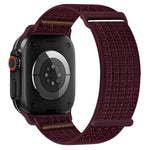 Cinturino per orologio in due sezioni in nylon intrecciato traspirante con chiusura a strappo., For Apple Watch 46mm / 49mm / 45mm / 44mm