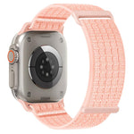 Cinturino per orologio in due sezioni in nylon intrecciato traspirante con chiusura a strappo., For Apple Watch 46mm / 49mm / 45mm / 44mm