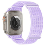 Cinturino per orologio in due sezioni in nylon intrecciato traspirante con chiusura a strappo., For Apple Watch 46mm / 49mm / 45mm / 44mm