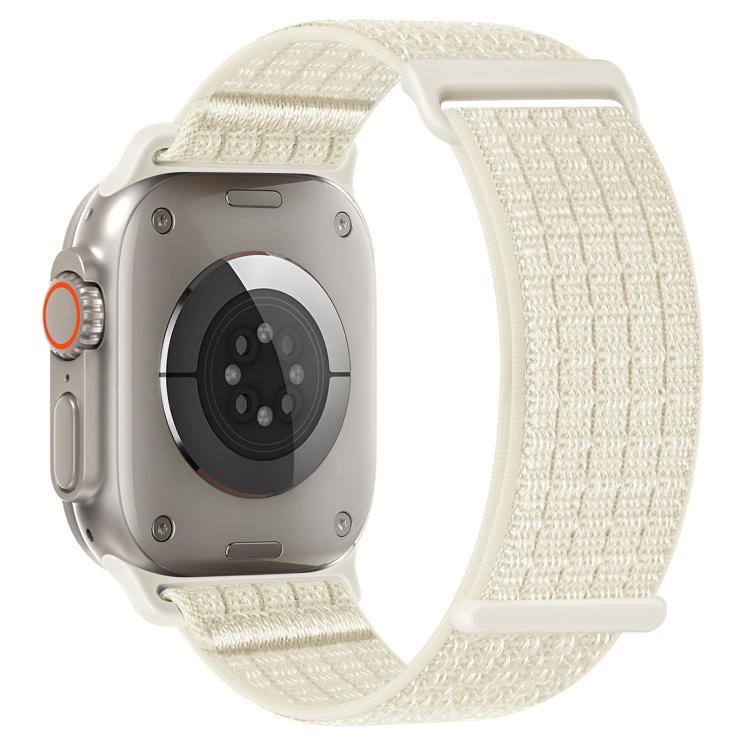 Cinturino per orologio in due sezioni in nylon intrecciato traspirante con chiusura a strappo., For Apple Watch 46mm / 49mm / 45mm / 44mm