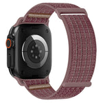 Cinturino per orologio in due sezioni in nylon intrecciato traspirante con chiusura a strappo., For Apple Watch 46mm / 49mm / 45mm / 44mm