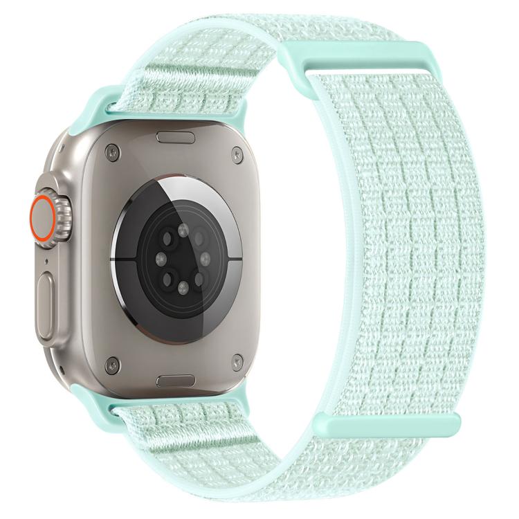 Cinturino per orologio in due sezioni in nylon intrecciato traspirante con chiusura a strappo., For Apple Watch 46mm / 49mm / 45mm / 44mm
