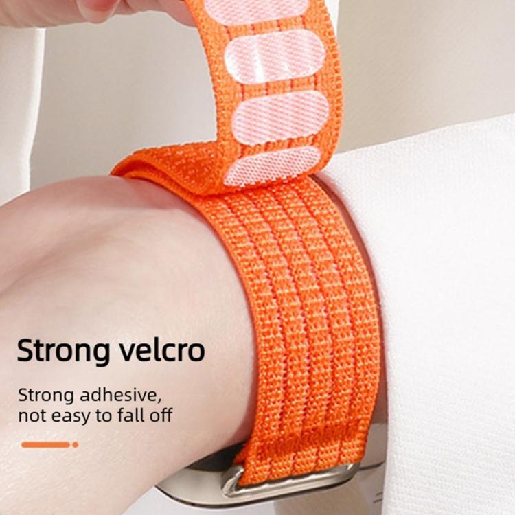 Cinturino per orologio in due sezioni in nylon intrecciato traspirante con chiusura a strappo., For Apple Watch 42mm / 41mm / 40mm / 38mm