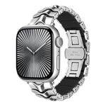 Cinturino per orologio ibrido in silicone e metallo Arc Shadow., For Apple Watch 46mm / 49mm / 45mm / 44mm, For Apple Watch 42mm / 41mm / 40mm / 38mm