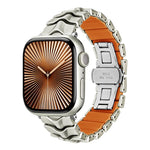 Cinturino per orologio ibrido in silicone e metallo Arc Shadow., For Apple Watch 46mm / 49mm / 45mm / 44mm, For Apple Watch 42mm / 41mm / 40mm / 38mm