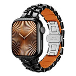 Cinturino per orologio ibrido in silicone e metallo Arc Shadow., For Apple Watch 46mm / 49mm / 45mm / 44mm, For Apple Watch 42mm / 41mm / 40mm / 38mm
