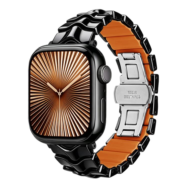 Cinturino per orologio ibrido in silicone e metallo Arc Shadow., For Apple Watch 46mm / 49mm / 45mm / 44mm, For Apple Watch 42mm / 41mm / 40mm / 38mm