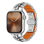 Cinturino per orologio ibrido in silicone e metallo Arc Shadow., For Apple Watch 46mm / 49mm / 45mm / 44mm, For Apple Watch 42mm / 41mm / 40mm / 38mm