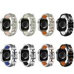 Cinturino per orologio ibrido in silicone e metallo Arc Shadow., For Apple Watch 46mm / 49mm / 45mm / 44mm, For Apple Watch 42mm / 41mm / 40mm / 38mm