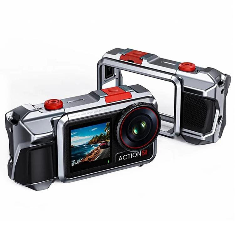 Custodia protettiva in lega di alluminio per action camera DJI Osmo Action 3 / 4 / 5 Pro.