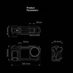 Custodia protettiva in lega di alluminio per action camera DJI Osmo Action 3 / 4 / 5 Pro.