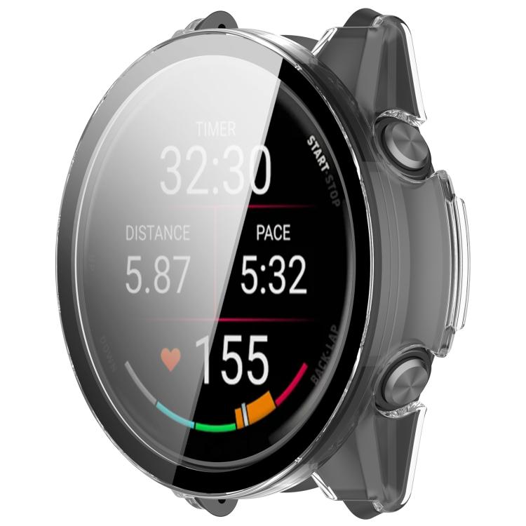 Pellicola in vetro temperato integrata nella custodia protettiva per orologio in PC, For Garmin Forerunner 70 / 170 / 170 Music