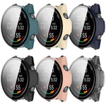 Pellicola in vetro temperato integrata nella custodia protettiva per orologio in PC, For Garmin Forerunner 70 / 170 / 170 Music
