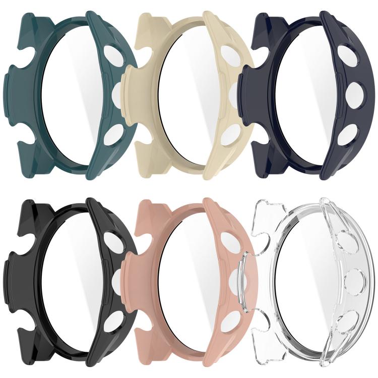Pellicola in vetro temperato integrata nella custodia protettiva per orologio in PC, For Garmin Forerunner 70 / 170 / 170 Music