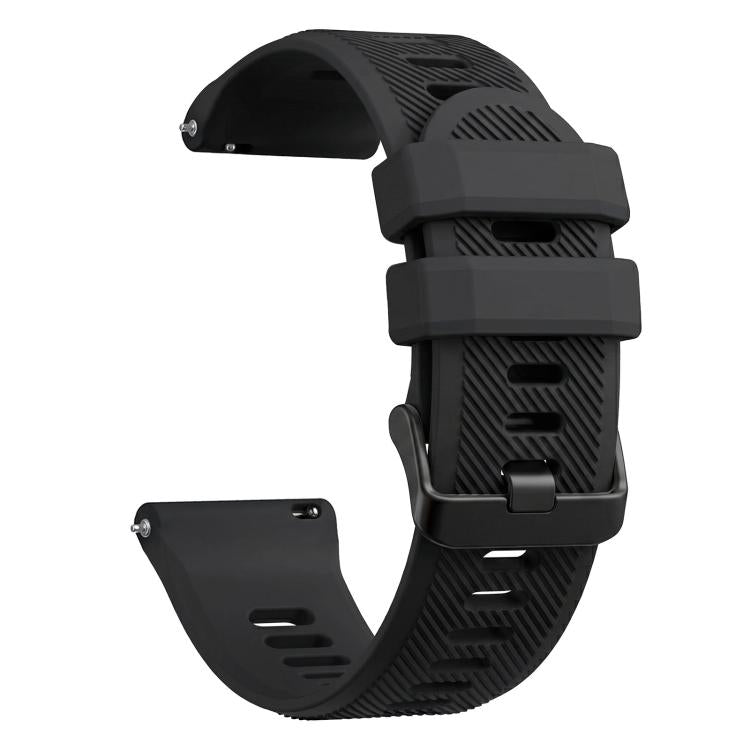 Cinturino per orologio in silicone tinta unita con trama a saia,, 22mm