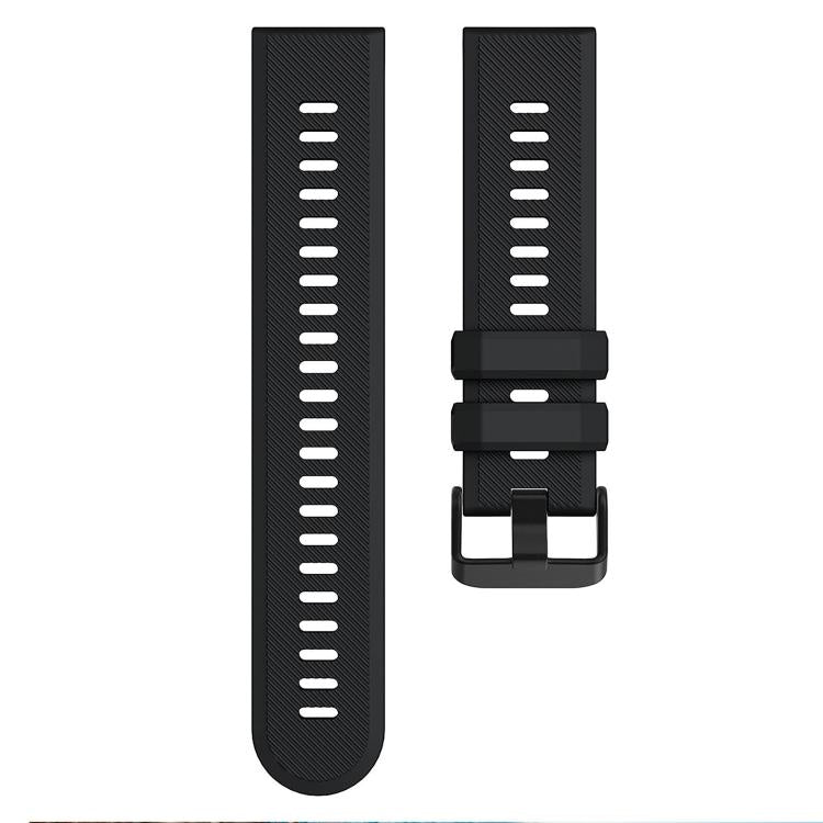 Cinturino per orologio in silicone tinta unita con trama a saia,, 22mm