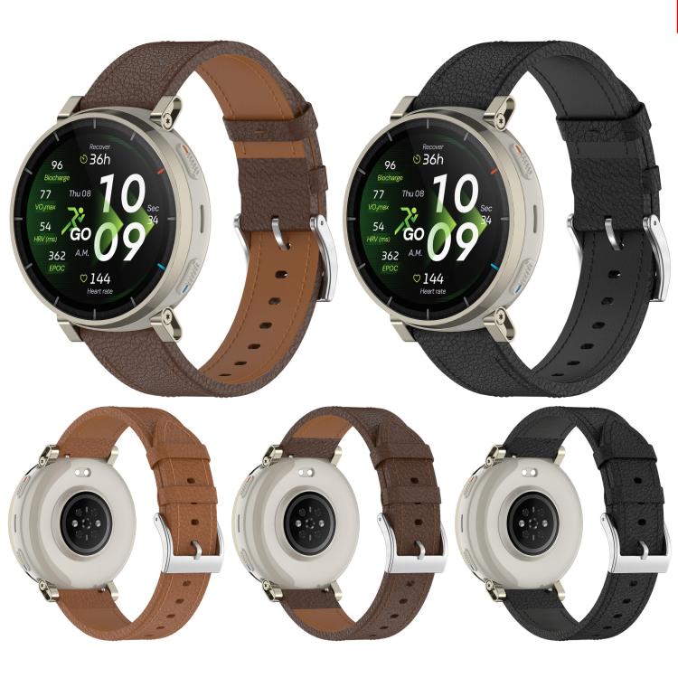 Cinturino per orologio in vera pelle con fibbia a perno in legno di litchi., 20mm, 22mm