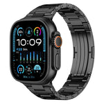 Cinturino per orologio in titanio con chiusura pieghevole a doppia pressione, For Apple Watch 46mm / 49mm / 45mm / 44mm