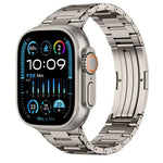 Cinturino per orologio in titanio con chiusura pieghevole a doppia pressione, For Apple Watch 46mm / 49mm / 45mm / 44mm