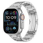 Cinturino per orologio in titanio con chiusura pieghevole a doppia pressione, For Apple Watch 46mm / 49mm / 45mm / 44mm