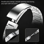 Cinturino per orologio in titanio con chiusura pieghevole a doppia pressione, For Apple Watch 46mm / 49mm / 45mm / 44mm