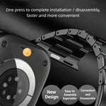 Cinturino per orologio in titanio con chiusura pieghevole a doppia pressione, For Apple Watch 46mm / 49mm / 45mm / 44mm