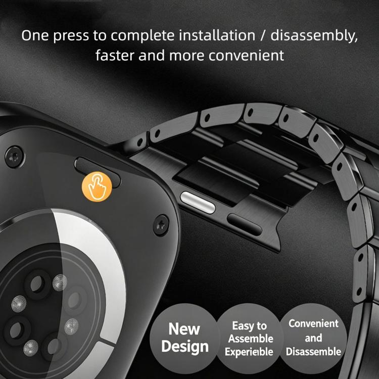 Cinturino per orologio in titanio con chiusura pieghevole a doppia pressione, For Apple Watch 46mm / 49mm / 45mm / 44mm