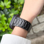 Cinturino per orologio in titanio con chiusura pieghevole a doppia pressione, For Apple Watch 46mm / 49mm / 45mm / 44mm
