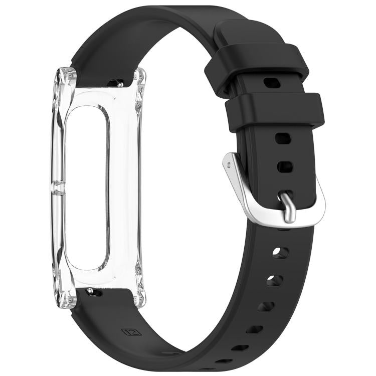 Cassa trasparente con chiusura a molla e cinturino in silicone a tinta unita., For Google Fitbit Air