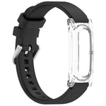 Cassa trasparente con chiusura a molla e cinturino in silicone a tinta unita., For Google Fitbit Air