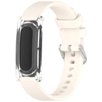 Cassa trasparente con chiusura a molla e cinturino in silicone a tinta unita., For Google Fitbit Air