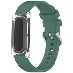 Cassa trasparente con chiusura a molla e cinturino in silicone a tinta unita., For Google Fitbit Air