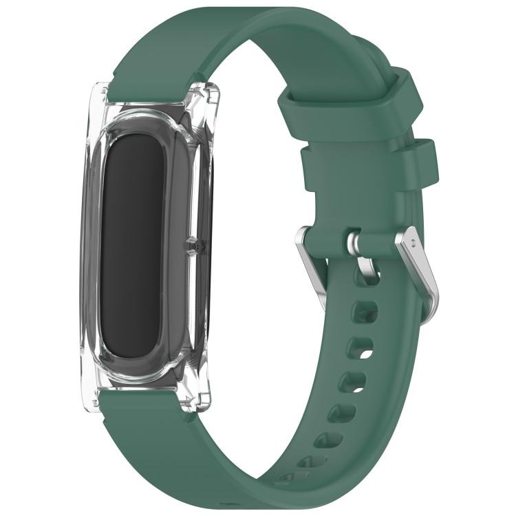 Cassa trasparente con chiusura a molla e cinturino in silicone a tinta unita., For Google Fitbit Air