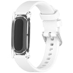 Cassa trasparente con chiusura a molla e cinturino in silicone a tinta unita., For Google Fitbit Air