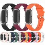 Cassa trasparente con chiusura a molla e cinturino in silicone a tinta unita., For Google Fitbit Air
