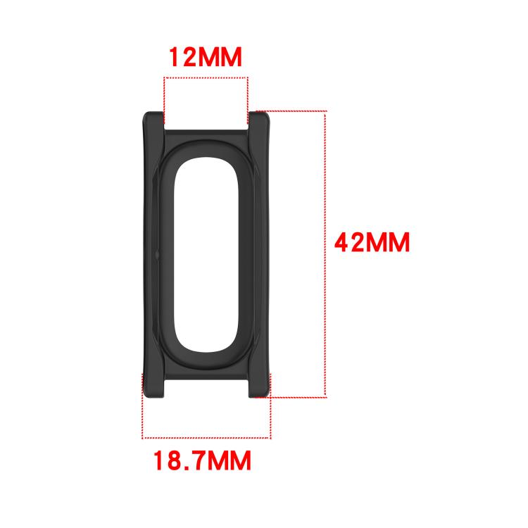 Cassa trasparente con chiusura a molla e cinturino in silicone a tinta unita., For Google Fitbit Air