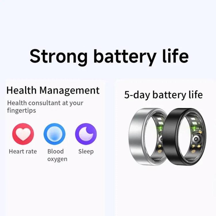 Anello fitness intelligente R88, supporta il monitoraggio della salute e il controllo della fotocamera., Size 13, Size 14