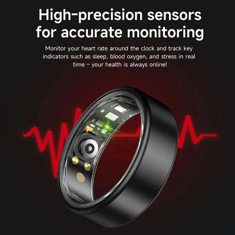 Anello fitness intelligente R88, supporta il monitoraggio della salute e il controllo della fotocamera., Size 13, Size 14