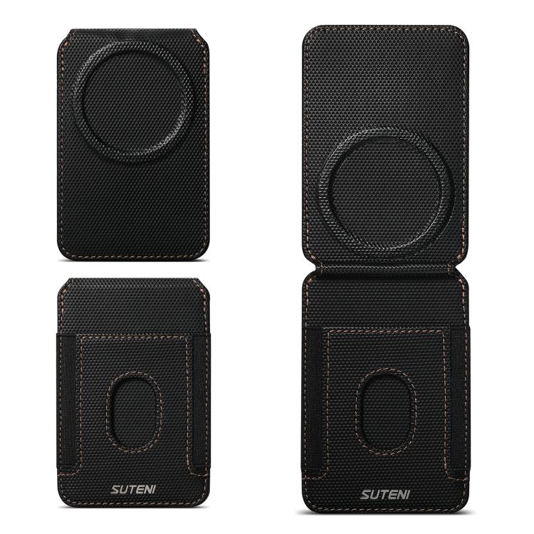 Porta carte magnetico adesivo Suteni S6 con motivo triangolare