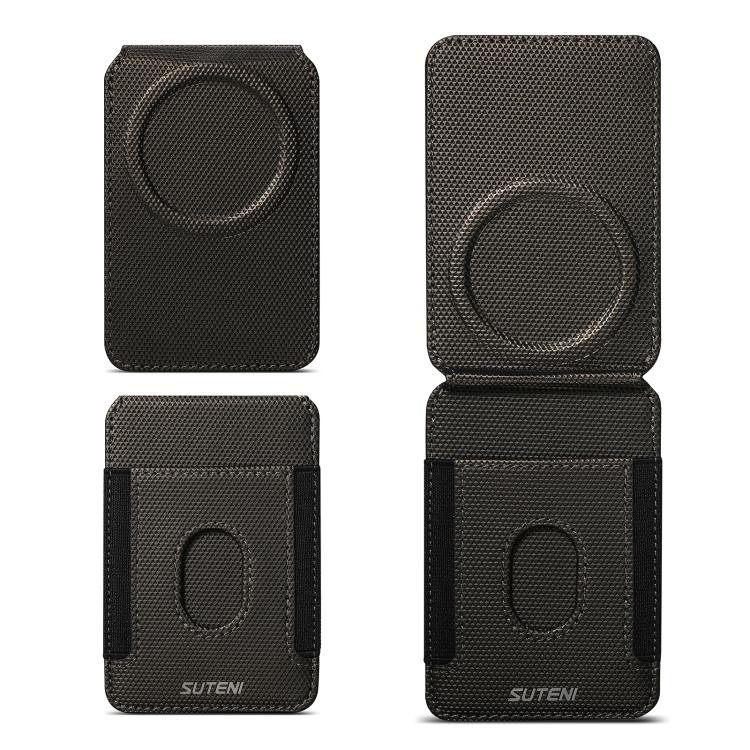 Porta carte magnetico adesivo Suteni S6 con motivo triangolare