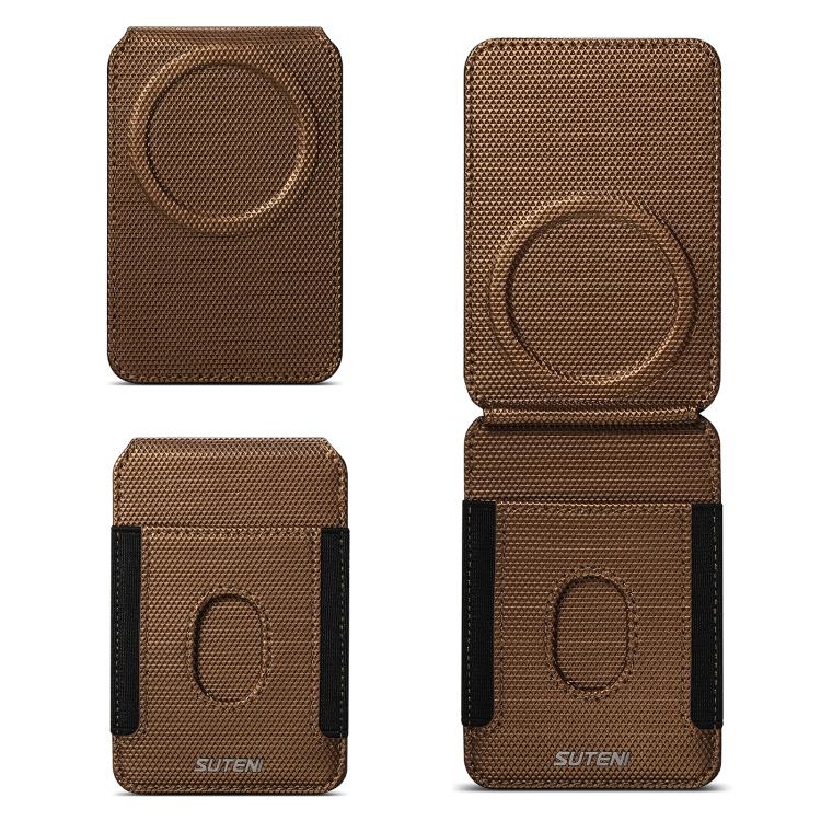 Porta carte magnetico adesivo Suteni S6 con motivo triangolare