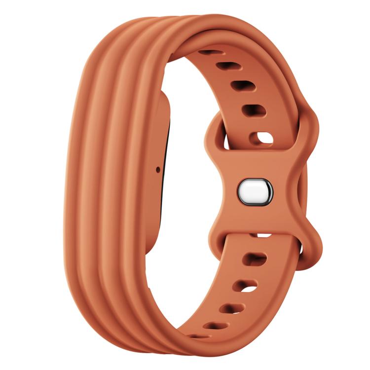 Cinturino in silicone con fibbia a farfalla tinta unita per Google Fitbit Air., Size: S