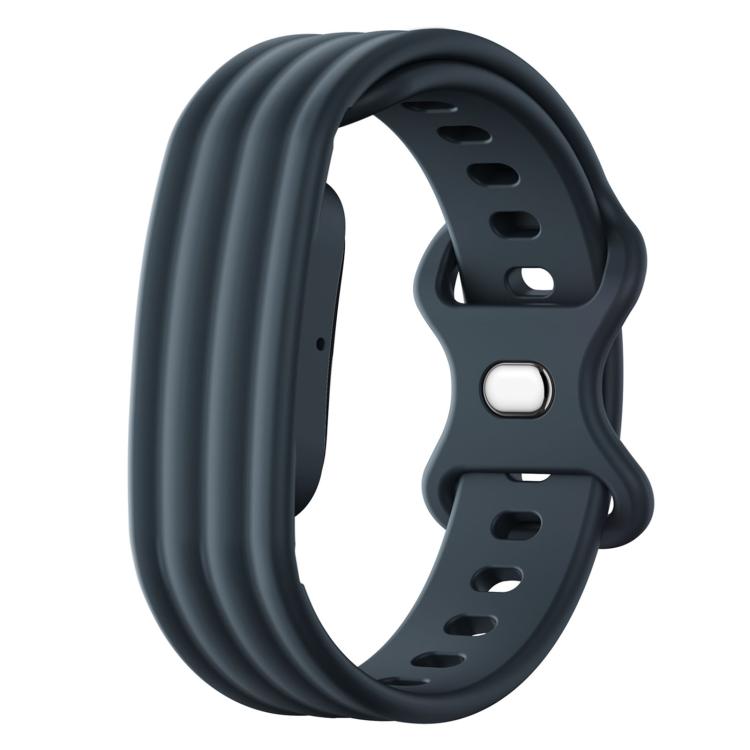 Cinturino in silicone con fibbia a farfalla tinta unita per Google Fitbit Air., Size: S